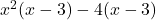  x^2(x - 3) - 4(x - 3) 