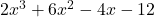  2x^3 + 6x^2 - 4x - 12 