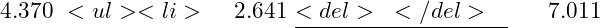  \begin{array}{c} \begin{aligned} &\phantom{0}4.370 \ <ul>  	<li>&\phantom{0}2.641 \ &\underline{<del>~</del>~~} \ &\phantom{0}7.011 \end{aligned} \end{array} 