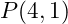  P(4, 1) 