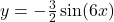   y = -\frac{3}{2} \sin(6x) 