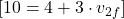 [ 10 = 4 + 3 \cdot v_{2f} ]