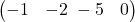  \begin{pmatrix} -1 & -2 \ -5 & 0 \end{pmatrix} 