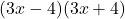  (3x - 4)(3x + 4) 