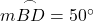  m \overset{\frown}{BD} = 50^\circ 