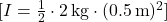 [ I = \frac{1}{2} \cdot 2 \, \text{kg} \cdot (0.5 \, \text{m})^2 ]